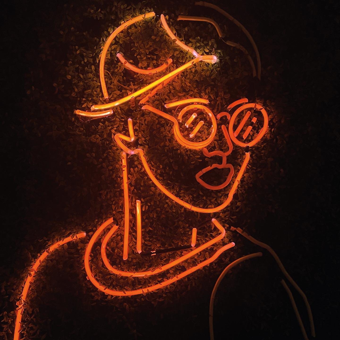 Iluminacao neon do ambiente